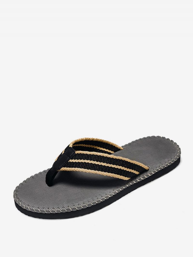 Sandaler För Män Slip-on Pu-läder Eva-sula - Grå