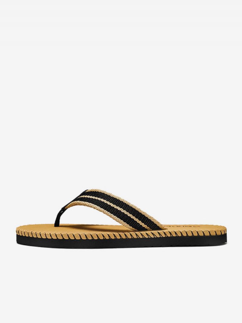 Sandaler För Män Slip-on Pu-läder Eva-sula - Kaki