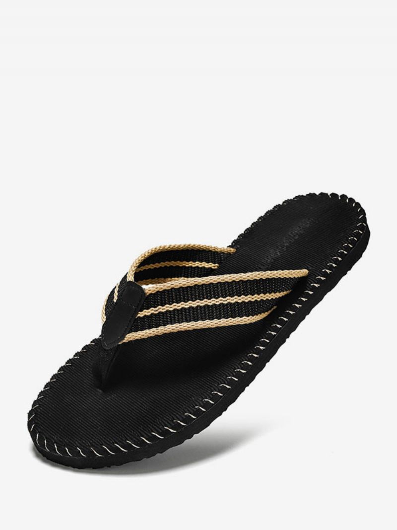 Sandaler För Män Slip-on Pu-läder Eva-sula - Svart