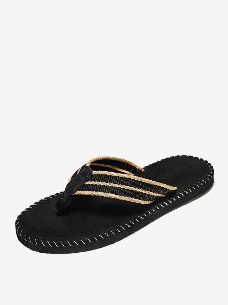 Sandaler För Män Slip-on Pu-läder Eva-sula - Svart