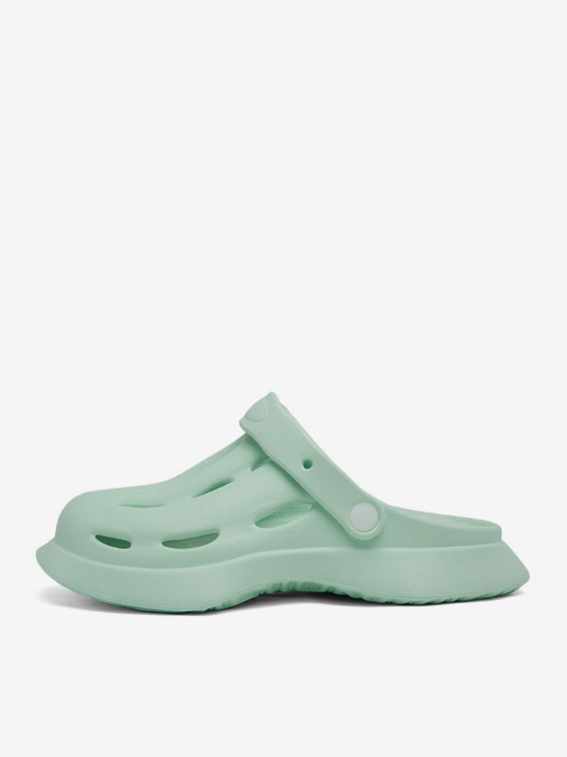 Sandaler För Män Slip-on Pu-läder Eva-sula - Pastellblå