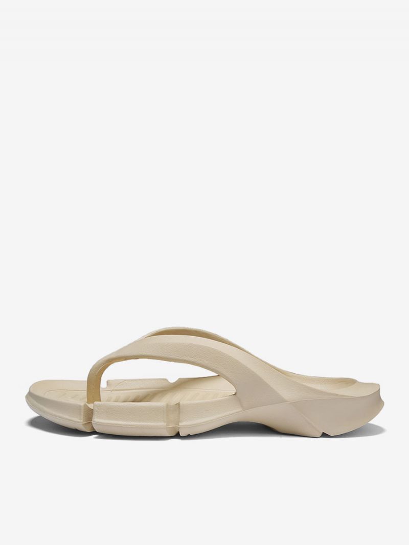 Sandaler För Män Slip-on Pu-läder Eva-sula - Kaki