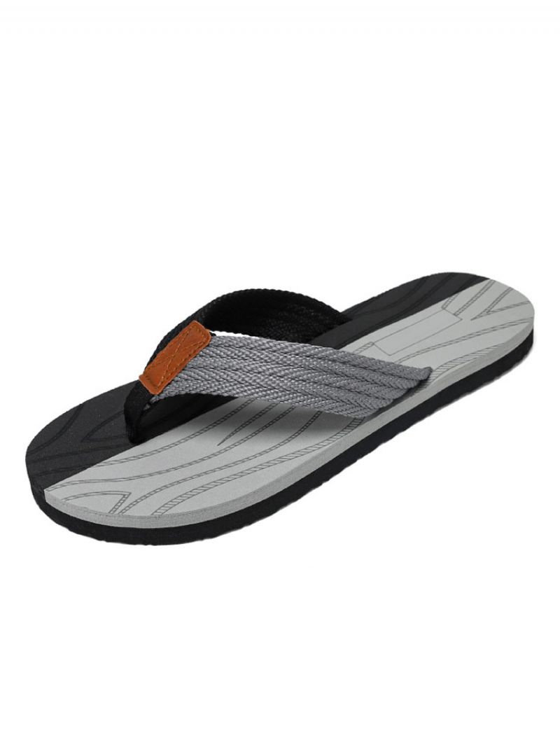 Sandaler För Män Slip-on Pvc Övre Eva-sula - Grå