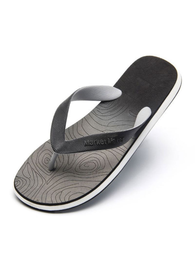 Sandaler För Män Slip-on Pvc Övre Eva-sula - Grå