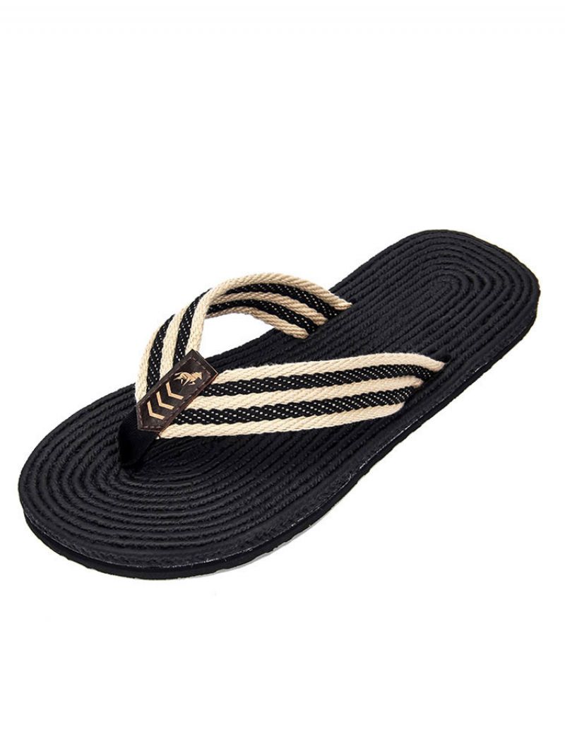 Sandaler För Män Slip-on Pvc Övre Eva-sula - Svart